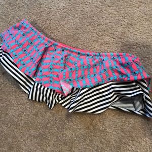 Flamingo bathing suit strapless top